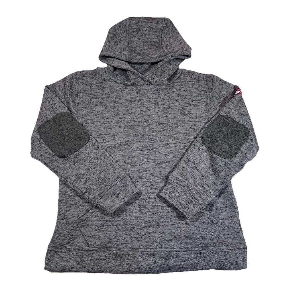 Canada Weather Gear Long Sleeve Grey Pullover Hooded Sweatshirt Men's Small